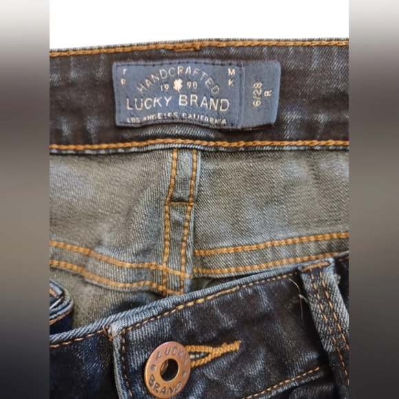 Lucky Brand Dark wash Denim Jeans Size 6/28 Lolita Skinny - Picture 8 of 9